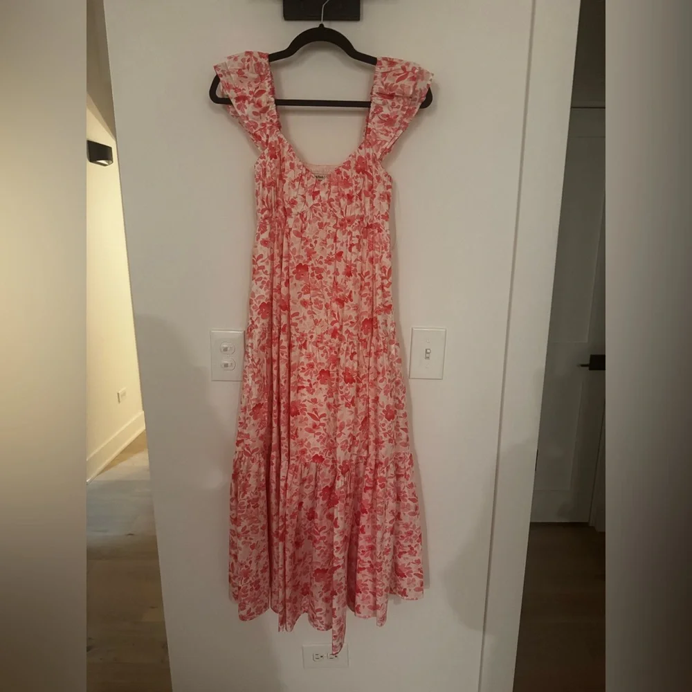 Abercrombie & Fitch Red Floral Maxi Dress